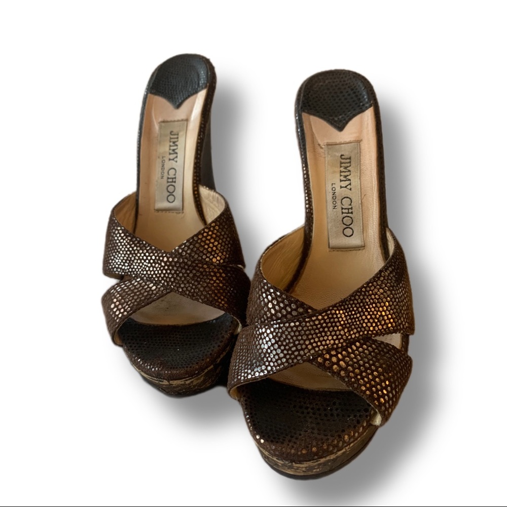 Jimmy Choo cross strap high heels